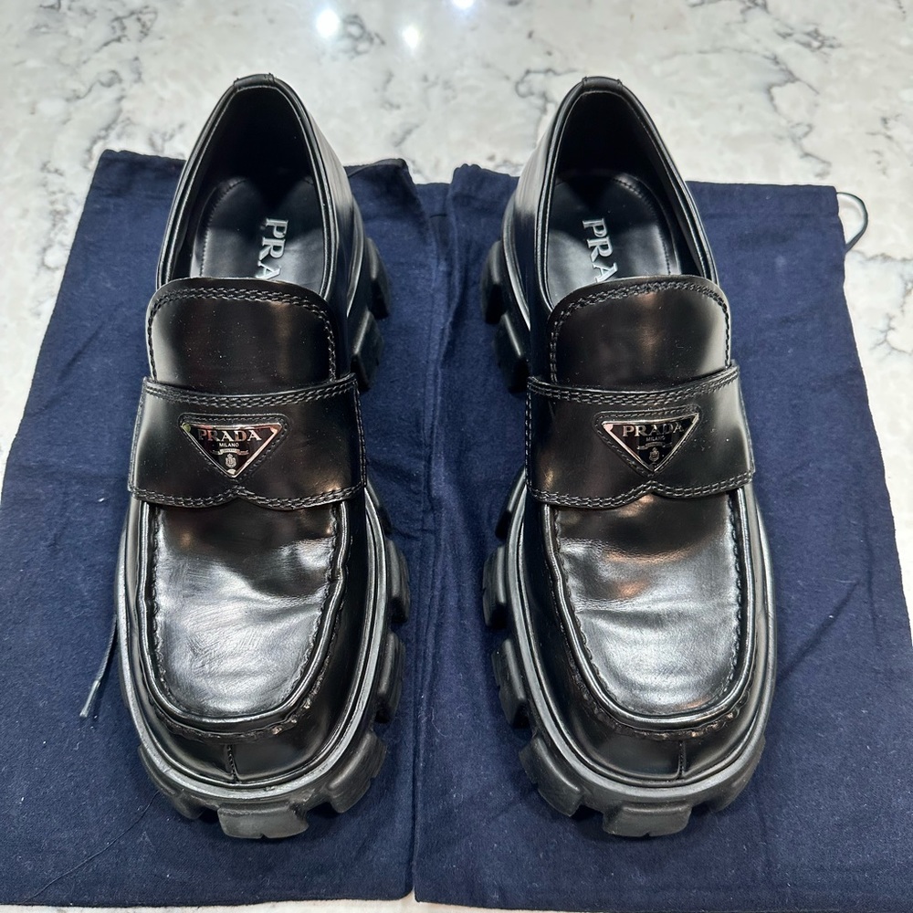 Prada Monolith Loafers